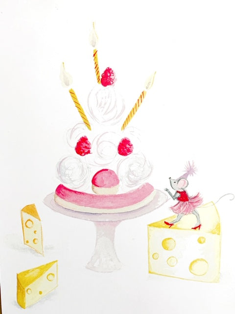 Cake with mouse print